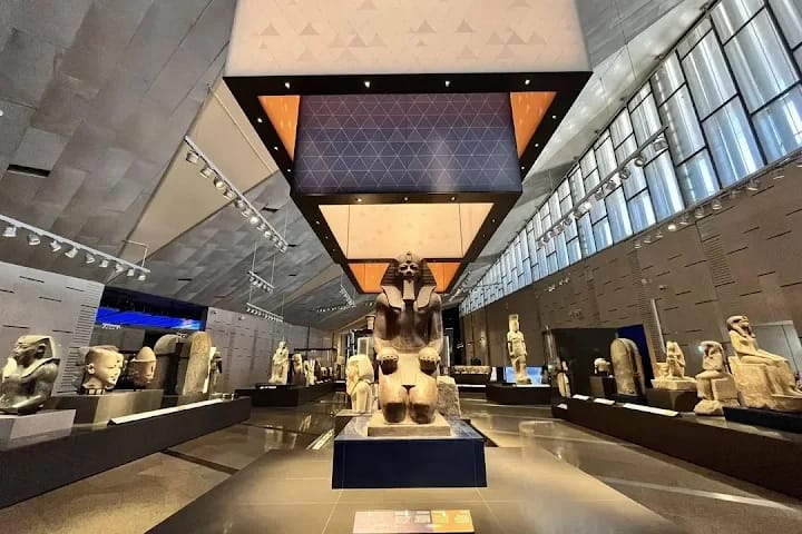 Interior of the National Museum of Egyptian Civilization (NMEC).